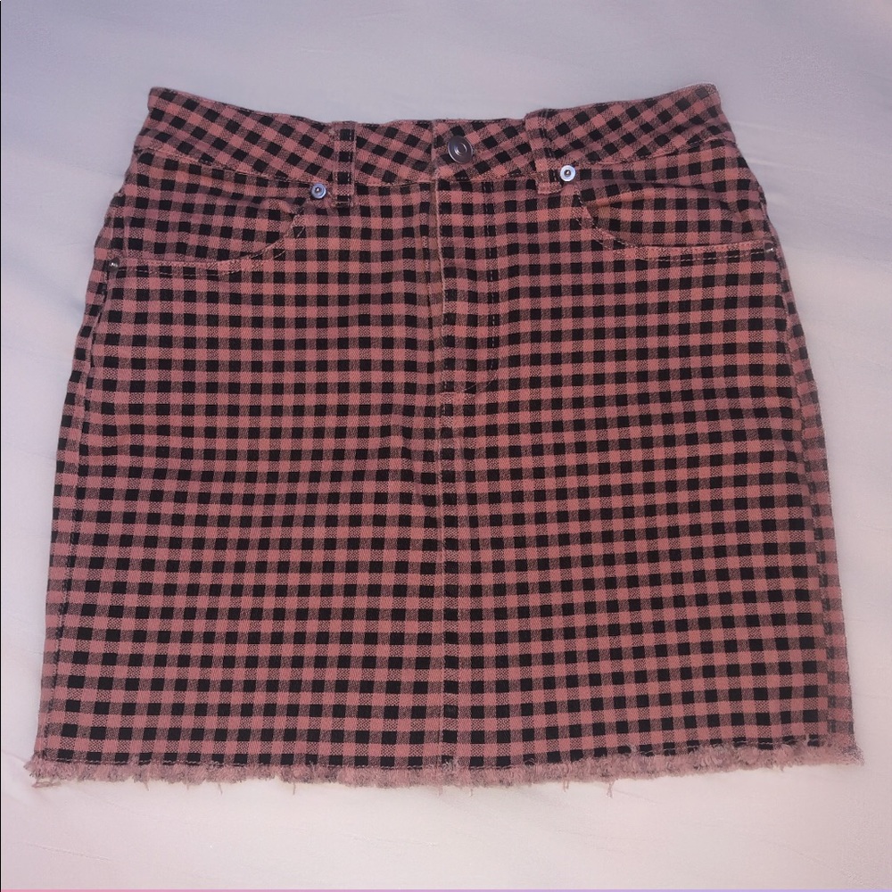 Plaid Jean skirt
